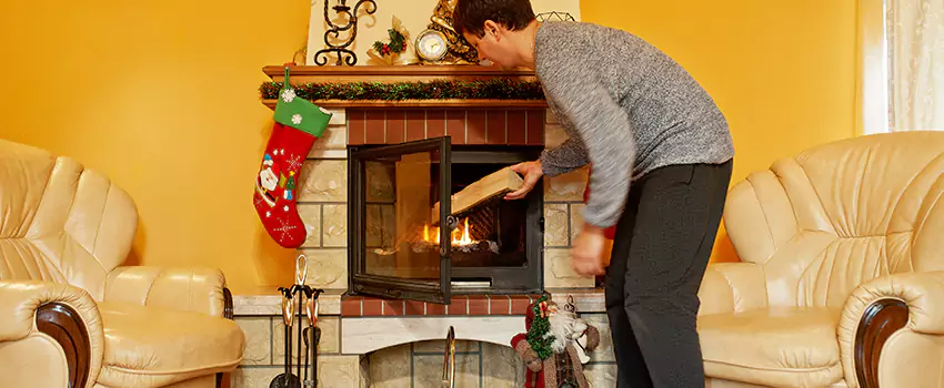 Rusted Metal Fireplace Restoration in Middletown, New York